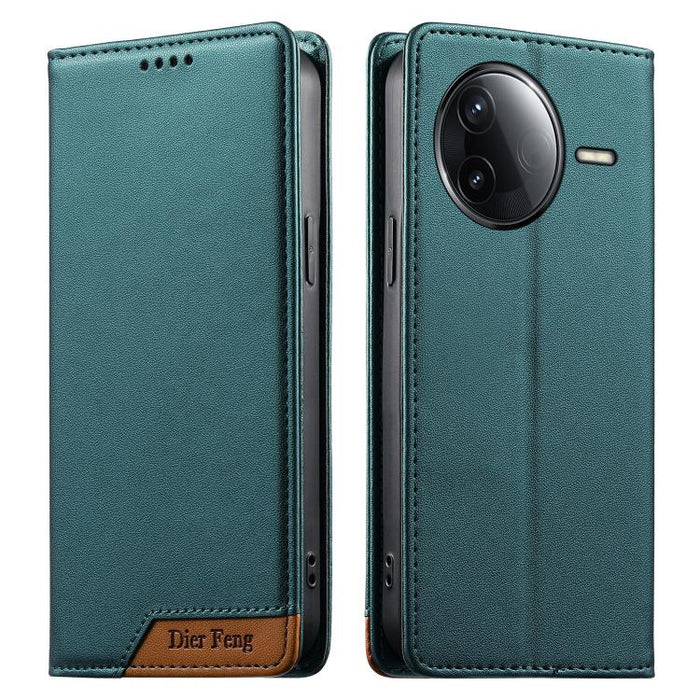 Funda para teléfono Dierfeng Splicing de cuero vegano con imán RFID resistente, For Redmi A7 Pro 4G / 5G 171mm / Poco C85x 5G, For Redmi 15a 5G, For Redmi Turbo 5 Max 5G / Poco X8 Pro Max 5G, For Redmi Note 15 Pro+ 5G Global 163.3mm                    ...