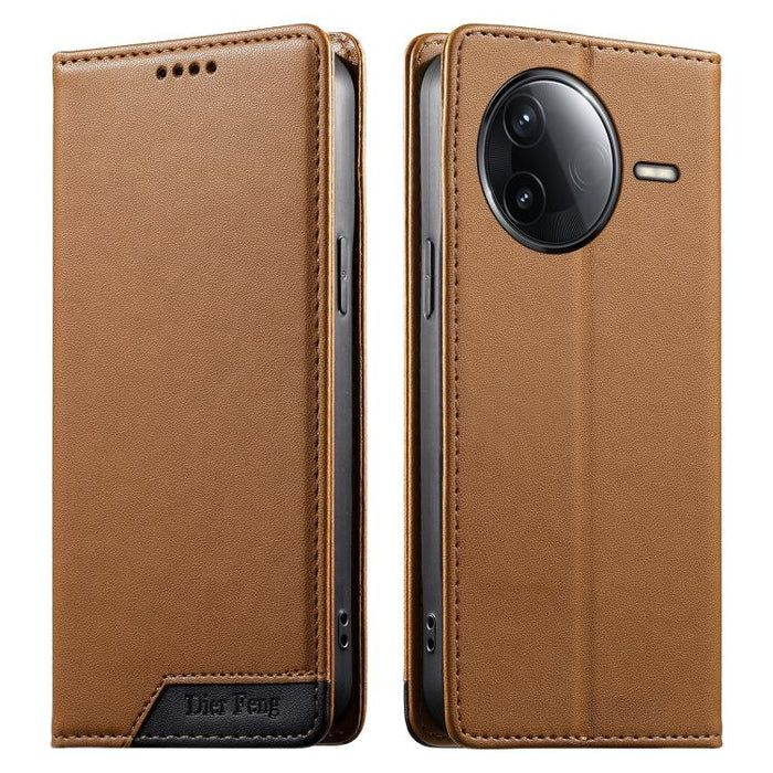 Funda para teléfono Dierfeng Splicing de cuero vegano con imán RFID resistente, For Redmi A7 Pro 4G / 5G 171mm / Poco C85x 5G, For Redmi 15a 5G, For Redmi Turbo 5 Max 5G / Poco X8 Pro Max 5G, For Redmi Note 15 Pro+ 5G Global 163.3mm                    ...