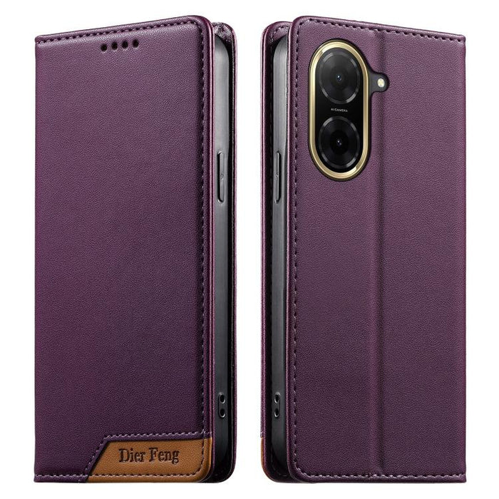 Funda para teléfono Dierfeng Splicing de cuero vegano con imán RFID resistente, For Redmi A7 Pro 4G / 5G 171mm / Poco C85x 5G, For Redmi 15a 5G, For Redmi Turbo 5 Max 5G / Poco X8 Pro Max 5G, For Redmi Note 15 Pro+ 5G Global 163.3mm                    ...