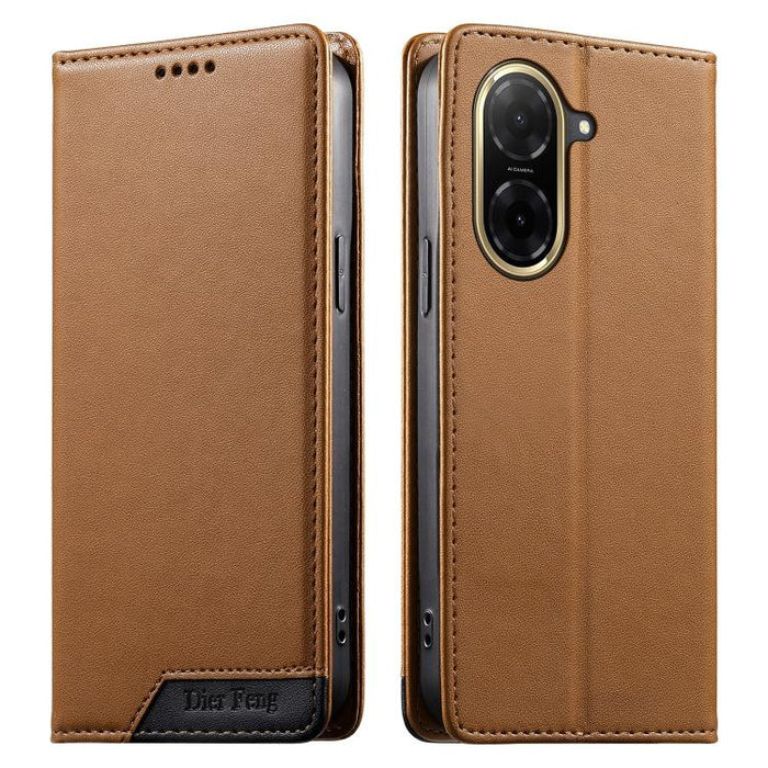 Funda para teléfono Dierfeng Splicing de cuero vegano con imán RFID resistente, For Redmi A7 Pro 4G / 5G 171mm / Poco C85x 5G, For Redmi 15a 5G, For Redmi Turbo 5 Max 5G / Poco X8 Pro Max 5G, For Redmi Note 15 Pro+ 5G Global 163.3mm                    ...
