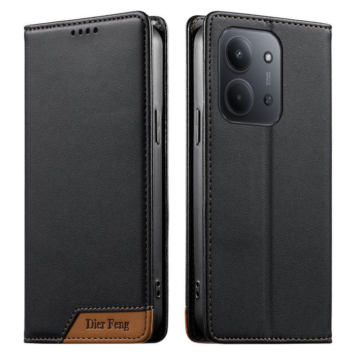 Funda para teléfono Dierfeng Splicing de cuero vegano con imán RFID resistente, For Redmi A7 Pro 4G / 5G 171mm / Poco C85x 5G, For Redmi 15a 5G, For Redmi Turbo 5 Max 5G / Poco X8 Pro Max 5G, For Redmi Note 15 Pro+ 5G Global 163.3mm                    ...