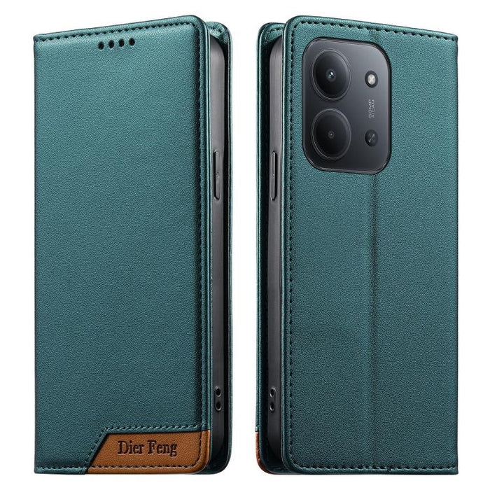 Funda para teléfono Dierfeng Splicing de cuero vegano con imán RFID resistente, For Redmi A7 Pro 4G / 5G 171mm / Poco C85x 5G, For Redmi 15a 5G, For Redmi Turbo 5 Max 5G / Poco X8 Pro Max 5G, For Redmi Note 15 Pro+ 5G Global 163.3mm                    ...