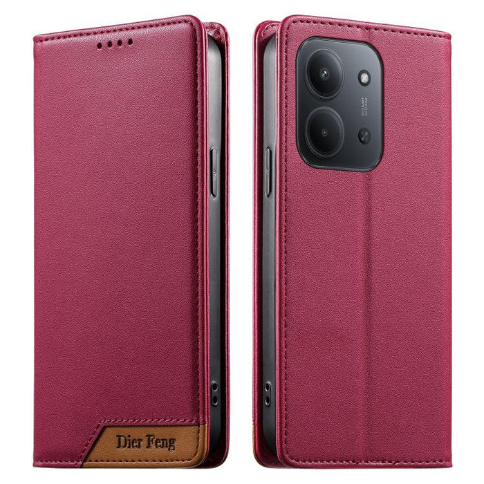 Funda para teléfono Dierfeng Splicing de cuero vegano con imán RFID resistente, For Redmi A7 Pro 4G / 5G 171mm / Poco C85x 5G, For Redmi 15a 5G, For Redmi Turbo 5 Max 5G / Poco X8 Pro Max 5G, For Redmi Note 15 Pro+ 5G Global 163.3mm                    ...