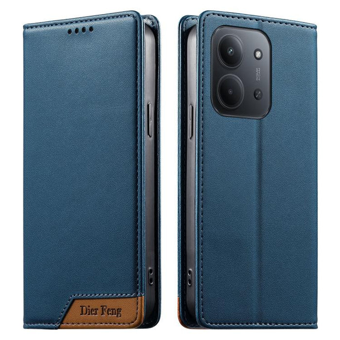 Funda para teléfono Dierfeng Splicing de cuero vegano con imán RFID resistente, For Redmi A7 Pro 4G / 5G 171mm / Poco C85x 5G, For Redmi 15a 5G, For Redmi Turbo 5 Max 5G / Poco X8 Pro Max 5G, For Redmi Note 15 Pro+ 5G Global 163.3mm                    ...