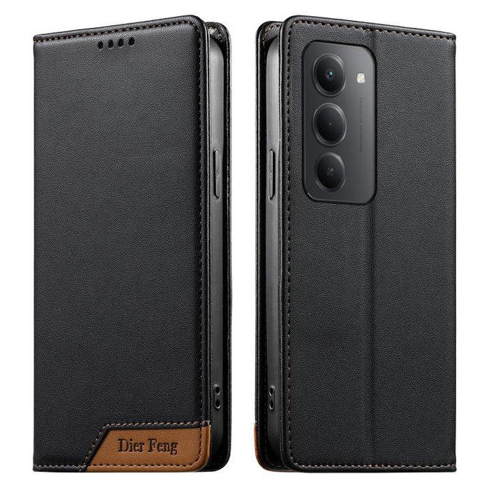 Funda para teléfono Dierfeng Splicing de cuero vegano con imán RFID resistente, For Redmi A7 Pro 4G / 5G 171mm / Poco C85x 5G, For Redmi 15a 5G, For Redmi Turbo 5 Max 5G / Poco X8 Pro Max 5G, For Redmi Note 15 Pro+ 5G Global 163.3mm                    ...