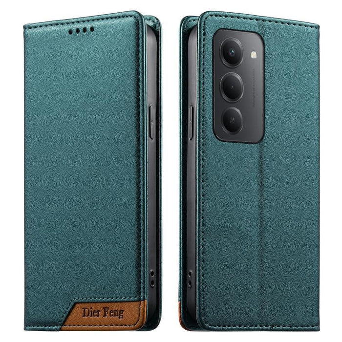 Funda para teléfono Dierfeng Splicing de cuero vegano con imán RFID resistente, For Redmi A7 Pro 4G / 5G 171mm / Poco C85x 5G, For Redmi 15a 5G, For Redmi Turbo 5 Max 5G / Poco X8 Pro Max 5G, For Redmi Note 15 Pro+ 5G Global 163.3mm                    ...