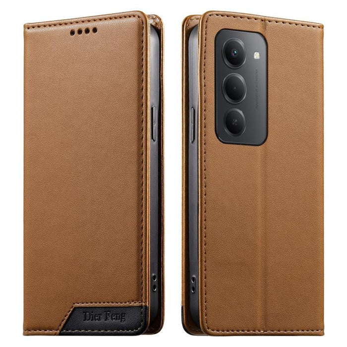 Funda para teléfono Dierfeng Splicing de cuero vegano con imán RFID resistente, For Redmi A7 Pro 4G / 5G 171mm / Poco C85x 5G, For Redmi 15a 5G, For Redmi Turbo 5 Max 5G / Poco X8 Pro Max 5G, For Redmi Note 15 Pro+ 5G Global 163.3mm                    ...