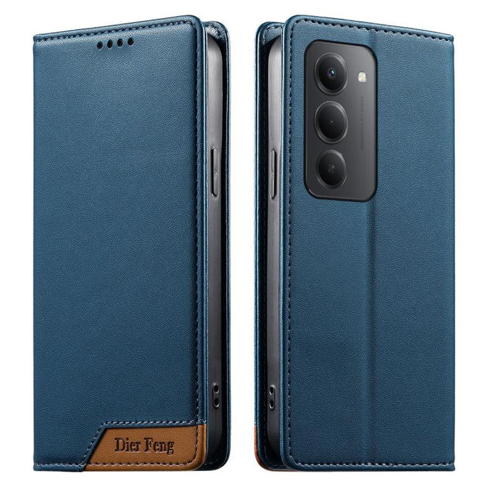 Funda para teléfono Dierfeng Splicing de cuero vegano con imán RFID resistente, For Redmi A7 Pro 4G / 5G 171mm / Poco C85x 5G, For Redmi 15a 5G, For Redmi Turbo 5 Max 5G / Poco X8 Pro Max 5G, For Redmi Note 15 Pro+ 5G Global 163.3mm                    ...