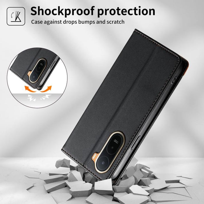 Funda para teléfono Dierfeng Splicing de cuero vegano con imán RFID resistente, For Redmi A7 Pro 4G / 5G 171mm / Poco C85x 5G, For Redmi 15a 5G, For Redmi Turbo 5 Max 5G / Poco X8 Pro Max 5G, For Redmi Note 15 Pro+ 5G Global 163.3mm                    ...
