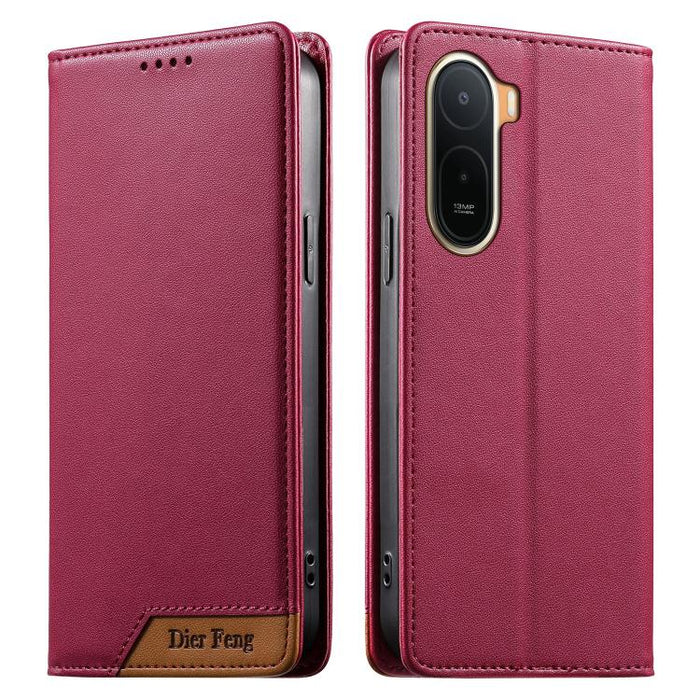 Funda para teléfono Dierfeng Splicing de cuero vegano con imán RFID resistente, For Redmi A7 Pro 4G / 5G 171mm / Poco C85x 5G, For Redmi 15a 5G, For Redmi Turbo 5 Max 5G / Poco X8 Pro Max 5G, For Redmi Note 15 Pro+ 5G Global 163.3mm                    ...