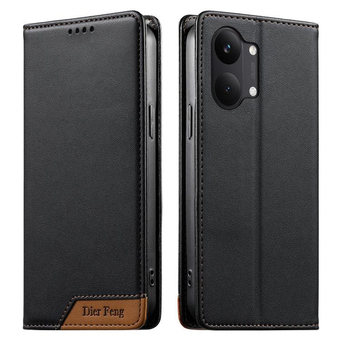 Funda para teléfono Dierfeng Splicing de cuero vegano con imán RFID resistente, For Redmi A7 Pro 4G / 5G 171mm / Poco C85x 5G, For Redmi 15a 5G, For Redmi Turbo 5 Max 5G / Poco X8 Pro Max 5G, For Redmi Note 15 Pro+ 5G Global 163.3mm                    ...
