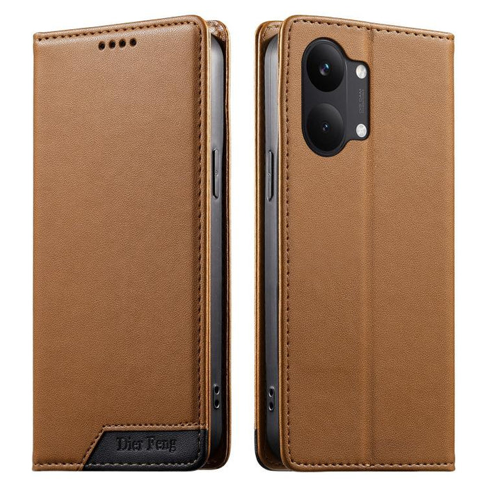 Funda para teléfono Dierfeng Splicing de cuero vegano con imán RFID resistente, For Redmi A7 Pro 4G / 5G 171mm / Poco C85x 5G, For Redmi 15a 5G, For Redmi Turbo 5 Max 5G / Poco X8 Pro Max 5G, For Redmi Note 15 Pro+ 5G Global 163.3mm                    ...