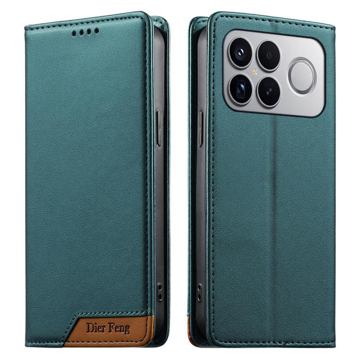 Funda para teléfono Dierfeng Splicing de cuero vegano con imán RFID resistente, For Redmi A7 Pro 4G / 5G 171mm / Poco C85x 5G, For Redmi 15a 5G, For Redmi Turbo 5 Max 5G / Poco X8 Pro Max 5G, For Redmi Note 15 Pro+ 5G Global 163.3mm                    ...