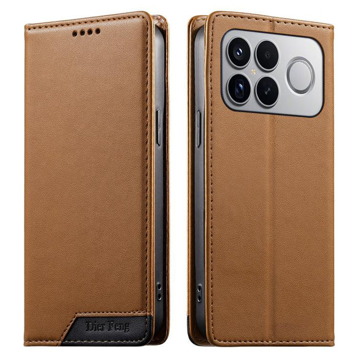 Funda para teléfono Dierfeng Splicing de cuero vegano con imán RFID resistente, For Redmi A7 Pro 4G / 5G 171mm / Poco C85x 5G, For Redmi 15a 5G, For Redmi Turbo 5 Max 5G / Poco X8 Pro Max 5G, For Redmi Note 15 Pro+ 5G Global 163.3mm                    ...