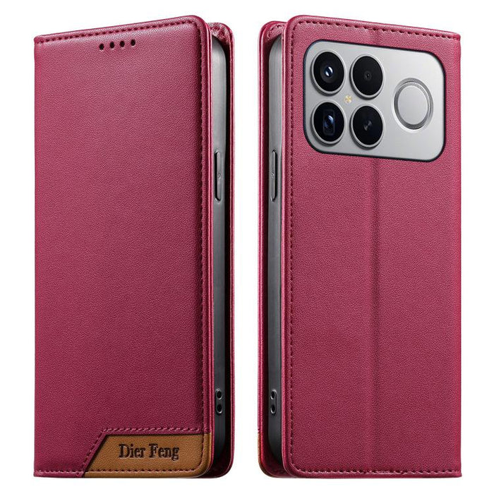 Funda para teléfono Dierfeng Splicing de cuero vegano con imán RFID resistente, For Redmi A7 Pro 4G / 5G 171mm / Poco C85x 5G, For Redmi 15a 5G, For Redmi Turbo 5 Max 5G / Poco X8 Pro Max 5G, For Redmi Note 15 Pro+ 5G Global 163.3mm                    ...