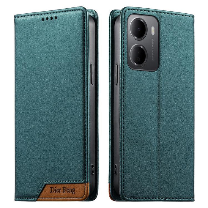 Funda para teléfono Dierfeng Splicing de cuero vegano con imán RFID resistente, For Redmi A7 Pro 4G / 5G 171mm / Poco C85x 5G, For Redmi 15a 5G, For Redmi Turbo 5 Max 5G / Poco X8 Pro Max 5G, For Redmi Note 15 Pro+ 5G Global 163.3mm                    ...