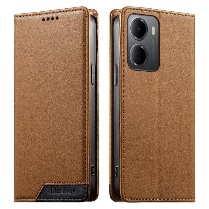 Funda para teléfono Dierfeng Splicing de cuero vegano con imán RFID resistente, For Redmi A7 Pro 4G / 5G 171mm / Poco C85x 5G, For Redmi 15a 5G, For Redmi Turbo 5 Max 5G / Poco X8 Pro Max 5G, For Redmi Note 15 Pro+ 5G Global 163.3mm                    ...