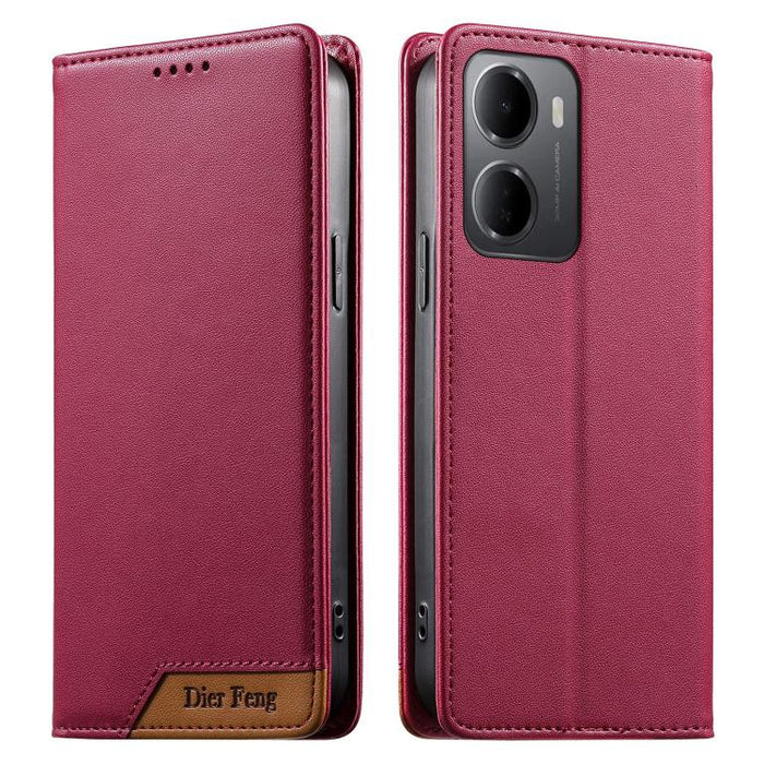 Funda para teléfono Dierfeng Splicing de cuero vegano con imán RFID resistente, For Redmi A7 Pro 4G / 5G 171mm / Poco C85x 5G, For Redmi 15a 5G, For Redmi Turbo 5 Max 5G / Poco X8 Pro Max 5G, For Redmi Note 15 Pro+ 5G Global 163.3mm                    ...