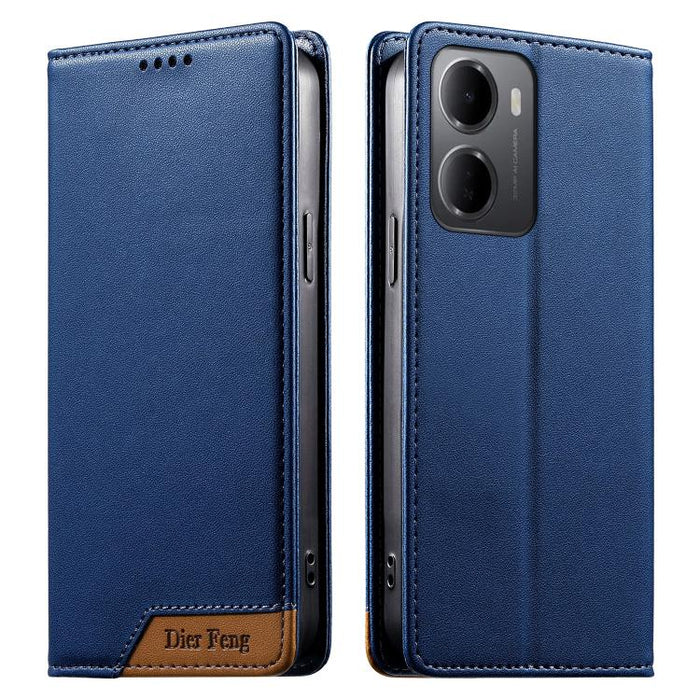 Funda para teléfono Dierfeng Splicing de cuero vegano con imán RFID resistente, For Redmi A7 Pro 4G / 5G 171mm / Poco C85x 5G, For Redmi 15a 5G, For Redmi Turbo 5 Max 5G / Poco X8 Pro Max 5G, For Redmi Note 15 Pro+ 5G Global 163.3mm                    ...