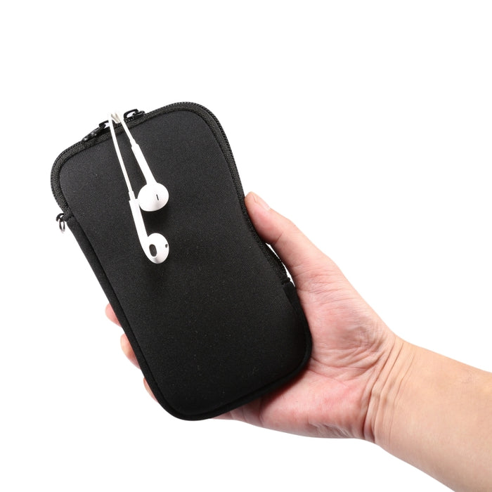 Bolsa de almacenamiento de funda protectora con cremallera de elasticidad universal con cordón para teléfonos inteligentes iPhone 12 mini / 4.7-5.4 pulgadas