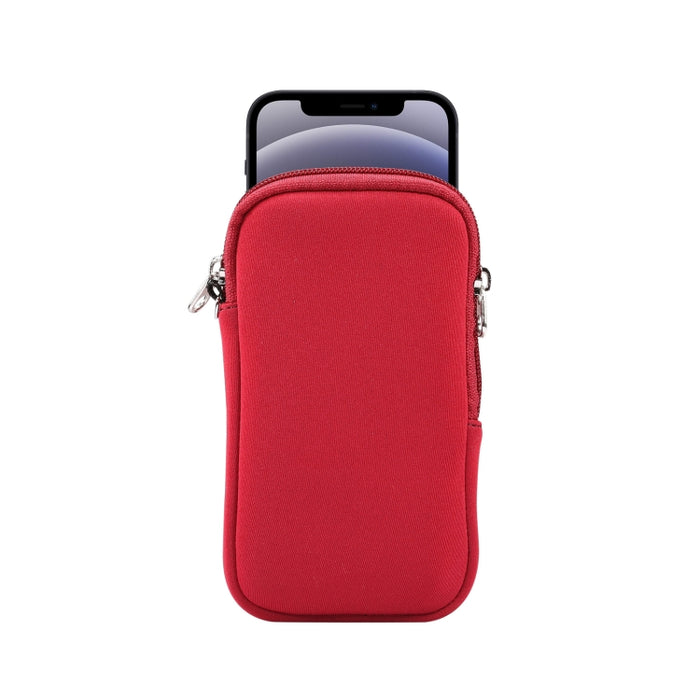 Bolsa de almacenamiento de funda protectora con cremallera de elasticidad universal con cordón para teléfonos inteligentes iPhone 12 mini / 4.7-5.4 pulgadas