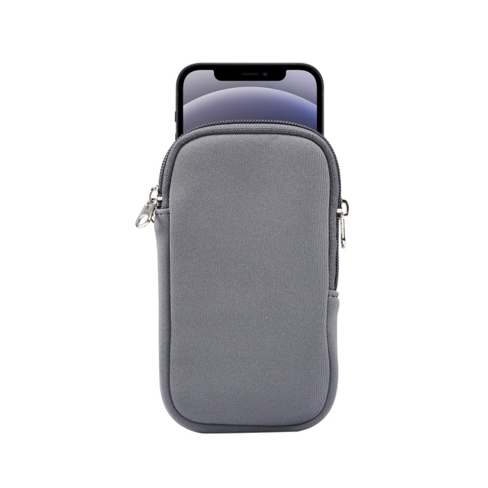 Bolsa de almacenamiento de funda protectora con cremallera de elasticidad universal con cordón para teléfonos inteligentes iPhone 12 mini / 4.7-5.4 pulgadas