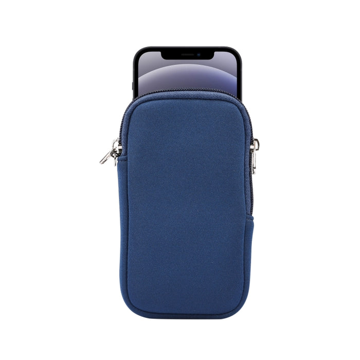 Bolsa de almacenamiento de funda protectora con cremallera de elasticidad universal con cordón para teléfonos inteligentes iPhone 12 mini / 4.7-5.4 pulgadas