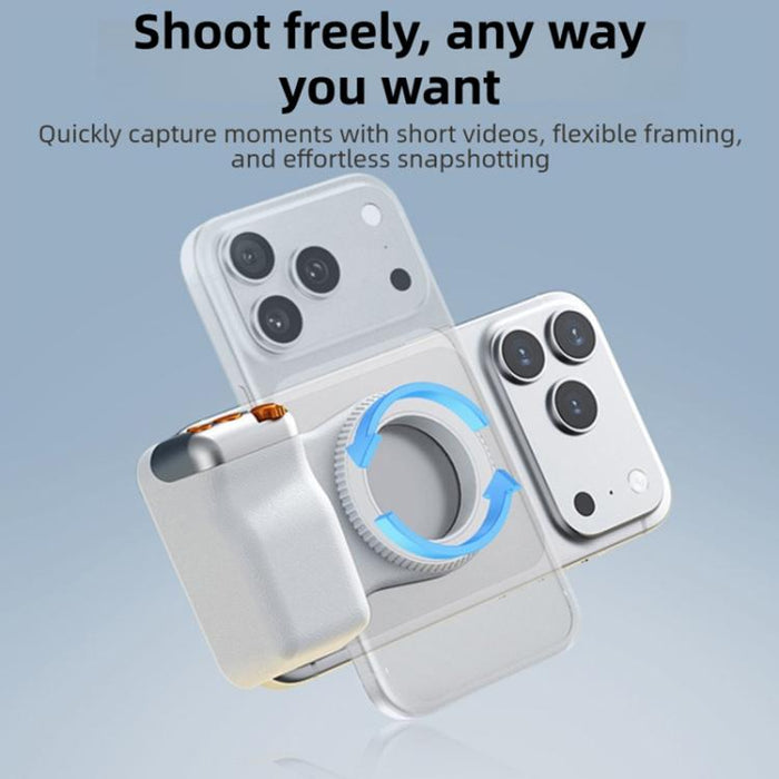 Soporte magnético para smartphone con empuñadura y asa de sujeción., Single Grip, With Fill Light
