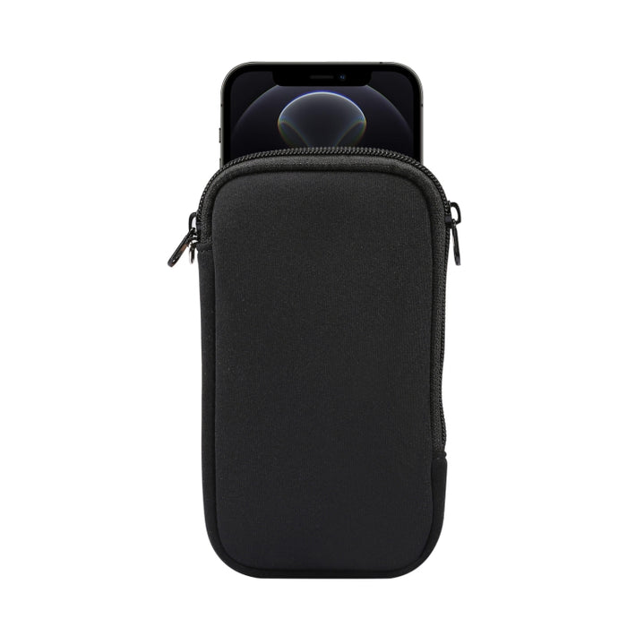Bolsa de almacenamiento de funda protectora con cremallera de elasticidad universal con cordón para teléfonos inteligentes iPhone 12 / 12 Pro / 6.1 pulgadas