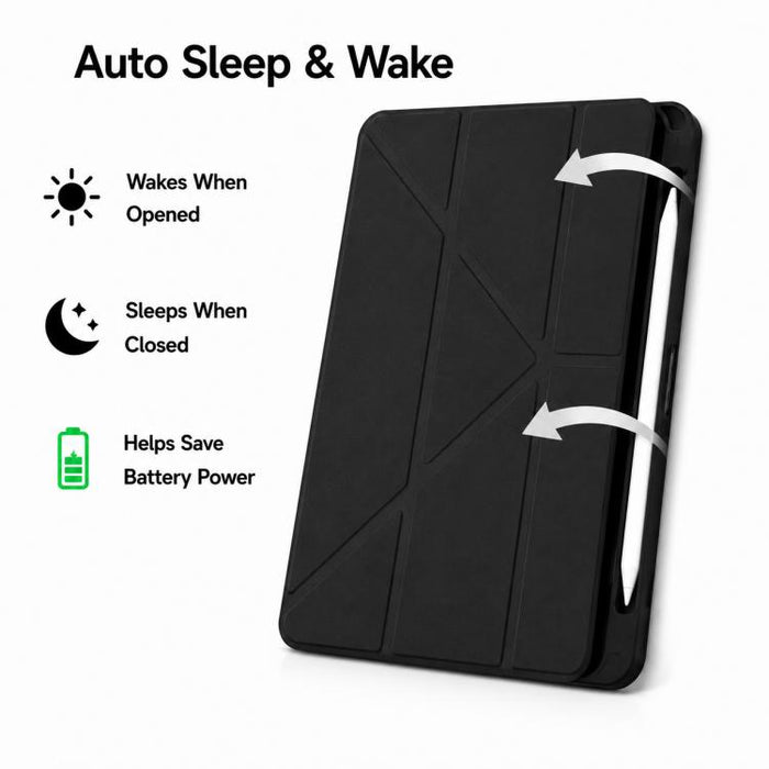 Funda de cuero plegable en Y con textura de grano de arroz XDcase para tablet inteligente con ranura para lápiz, For iPad Air 11 inch 2026 / 2025 / 2024, For iPad 2025 / 2022, For iPad Pro 11 inch 2022 / 2021 / 2020