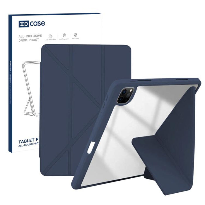 Funda de cuero plegable en Y con textura de grano de arroz XDcase para tablet inteligente con ranura para lápiz, For iPad Air 11 inch 2026 / 2025 / 2024, For iPad 2025 / 2022, For iPad Pro 11 inch 2022 / 2021 / 2020
