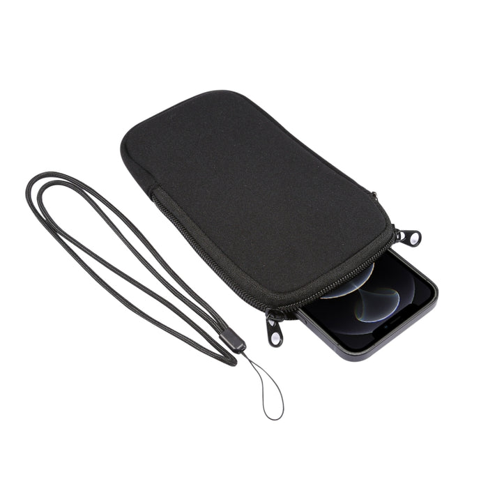 Bolsa de almacenamiento de funda protectora con cremallera de elasticidad universal con cordón para teléfonos inteligentes iPhone 12 Pro Max / 6.7-6.9 pulgadas