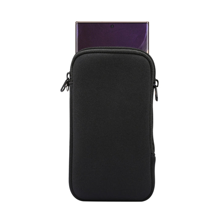 Bolsa de almacenamiento de funda protectora con cremallera de elasticidad universal con cordón para teléfonos inteligentes iPhone 12 Pro Max / 6.7-6.9 pulgadas