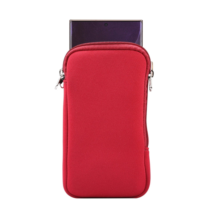 Bolsa de almacenamiento de funda protectora con cremallera de elasticidad universal con cordón para teléfonos inteligentes iPhone 12 Pro Max / 6.7-6.9 pulgadas