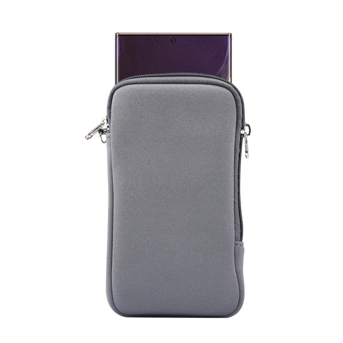 Bolsa de almacenamiento de funda protectora con cremallera de elasticidad universal con cordón para teléfonos inteligentes iPhone 12 Pro Max / 6.7-6.9 pulgadas