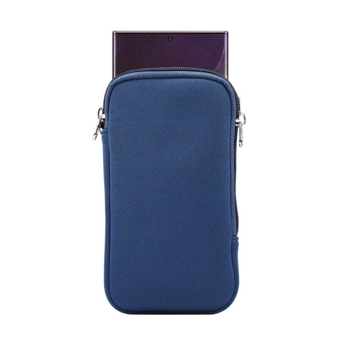 Bolsa de almacenamiento de funda protectora con cremallera de elasticidad universal con cordón para teléfonos inteligentes iPhone 12 Pro Max / 6.7-6.9 pulgadas