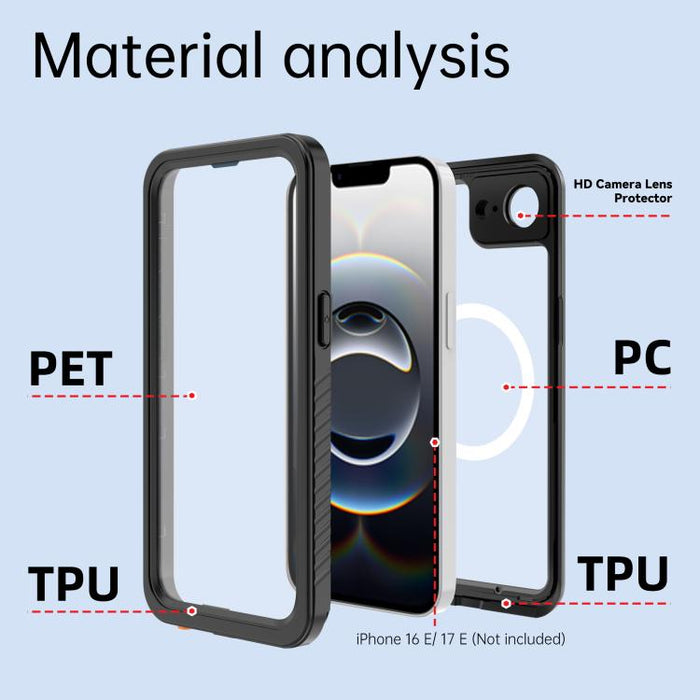 Funda magnética impermeable para teléfono RedPepper, For iPhone 17e / 16e