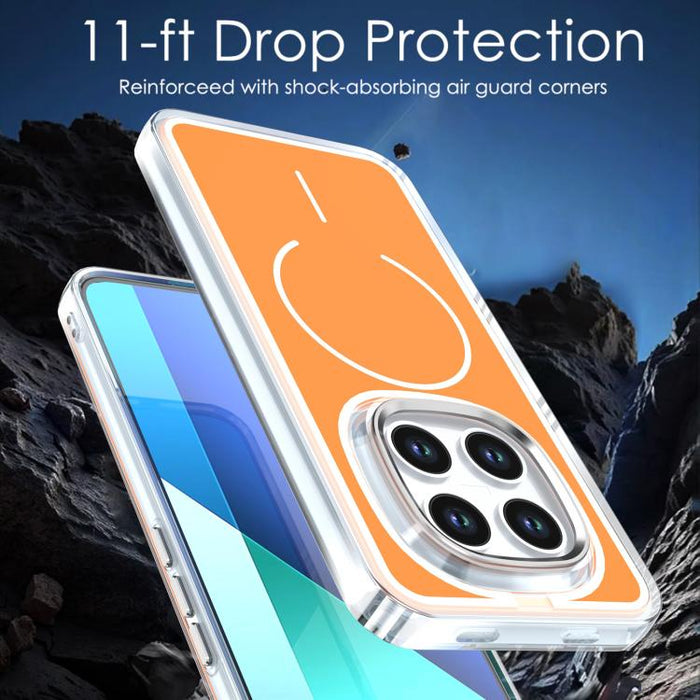Funda magnética para teléfono MagSafe bicolor Bright Shadow, For Redmi Note 15 Pro+ 5G Global 163.3mm, For Redmi Note 15 5G / 4G Global 164mm, For Redmi Note 15 Pro 5G Global 163.6mm