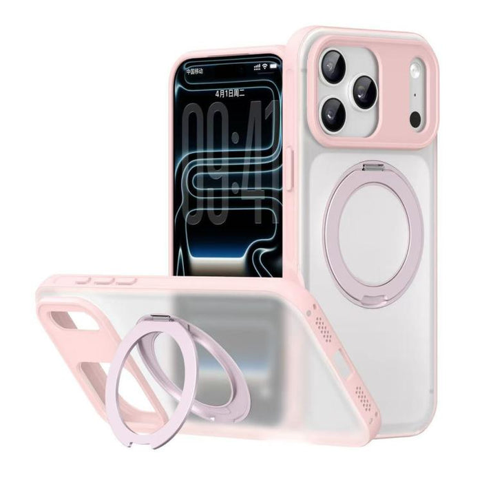 Funda magnética para teléfono con soporte giratorio estilo Alpha, For iPhone 17 Pro Max, For iPhone 17 Pro