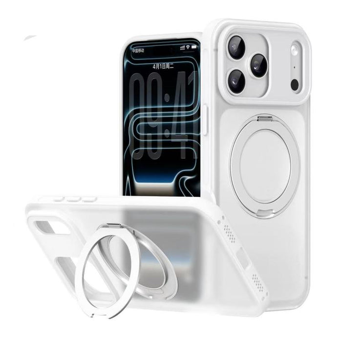 Funda magnética para teléfono con soporte giratorio estilo Alpha, For iPhone 17 Pro Max, For iPhone 17 Pro