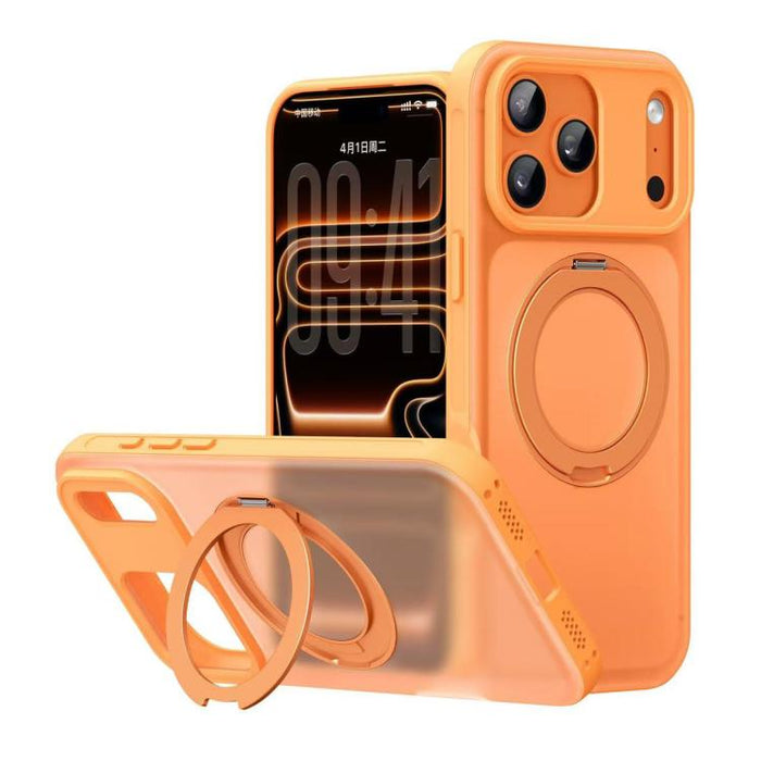 Funda magnética para teléfono con soporte giratorio estilo Alpha, For iPhone 17 Pro Max, For iPhone 17 Pro