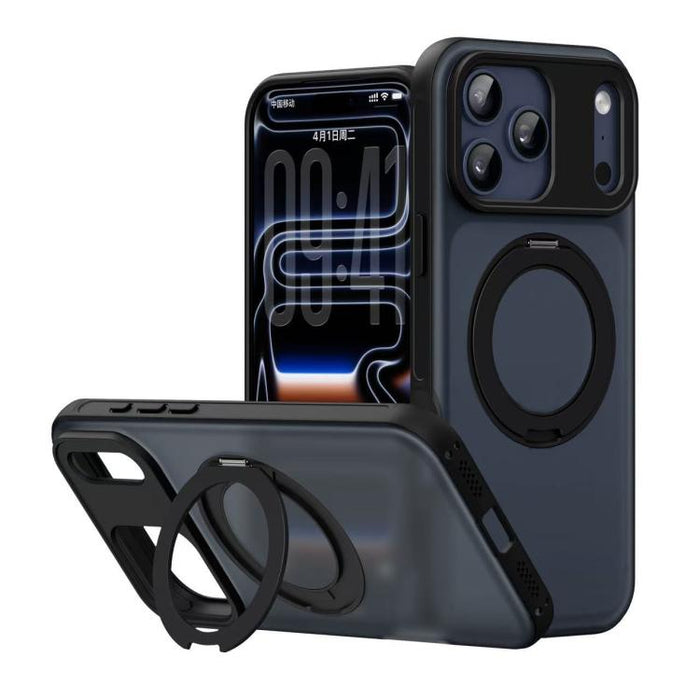 Funda magnética para teléfono con soporte giratorio estilo Alpha, For iPhone 17 Pro Max, For iPhone 17 Pro