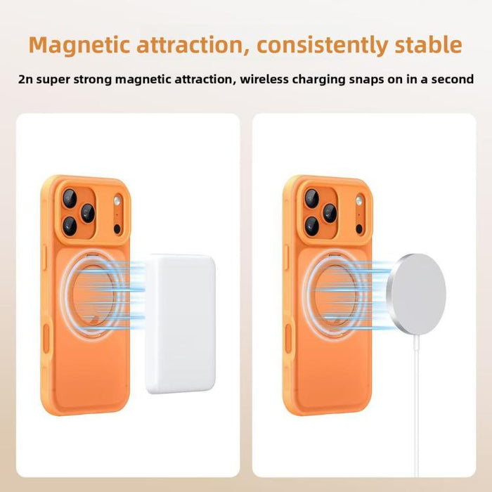 Funda magnética para teléfono con soporte giratorio estilo Alpha, For iPhone 17 Pro Max, For iPhone 17 Pro