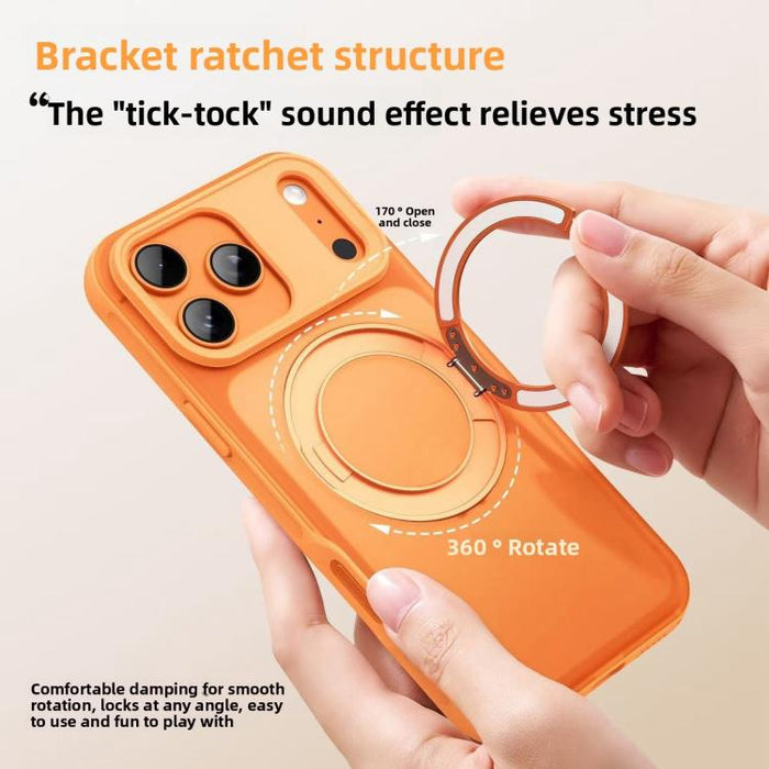 Funda magnética para teléfono con soporte giratorio estilo Alpha, For iPhone 17 Pro Max, For iPhone 17 Pro