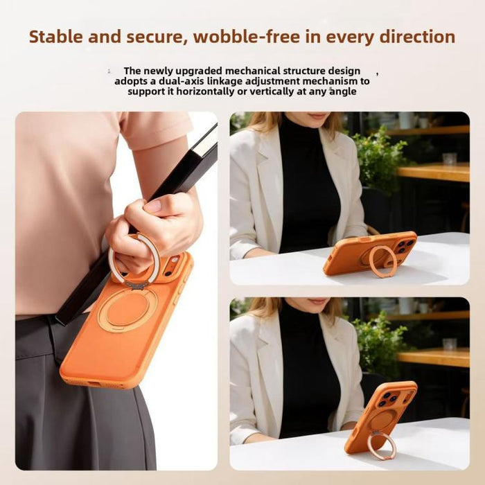 Funda magnética para teléfono con soporte giratorio estilo Alpha, For iPhone 17 Pro Max, For iPhone 17 Pro