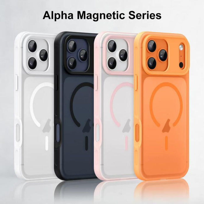 Funda magnética para teléfono estilo Alpha con tacto similar a la piel, For iPhone 17 Pro Max, For iPhone 17 Pro
