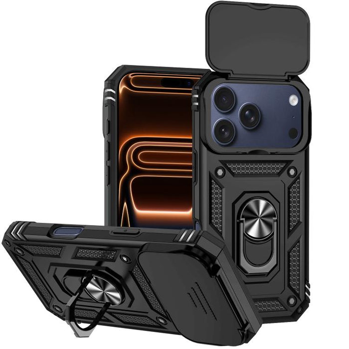 XDcase Caja de teléfono magnético con soporte de anillo de levas deslizante, For iPhone 17 Pro Max, For iPhone 17 Pro, For iPhone 17, For iPhone Air