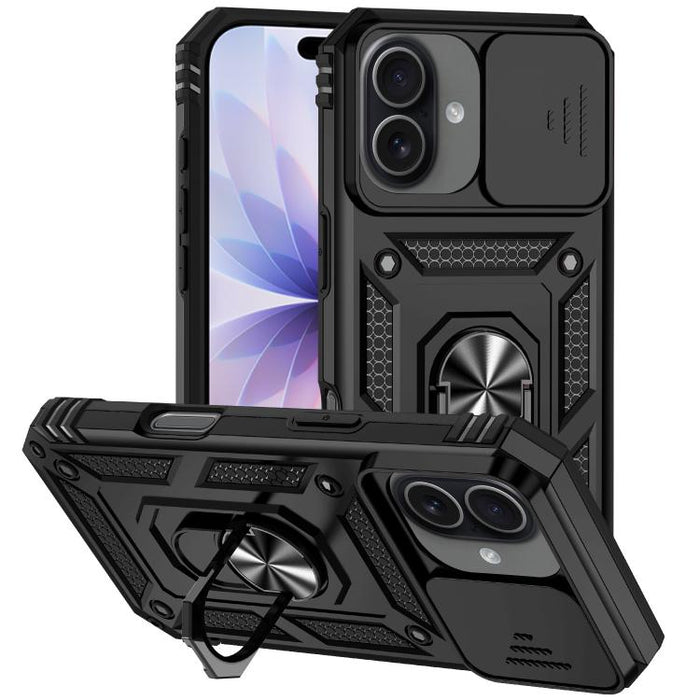 XDcase Caja de teléfono magnético con soporte de anillo de levas deslizante, For iPhone 17 Pro Max, For iPhone 17 Pro, For iPhone 17, For iPhone Air