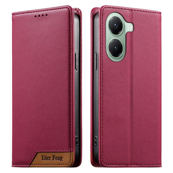 Funda para teléfono Dierfeng Splicing de cuero vegano con imán RFID resistente, For Xiaomi 17 Max 5G, For Xiaomi 17T Pro 5G, For Xiaomi 17T 5G, For Xiaomi Poco X8 Pro 5G / Redmi Turbo 5 5G, For Xiaomi 17 Ultra, For Xiaomi 17 Pro Max, For Xiaomi 17 Pro ...