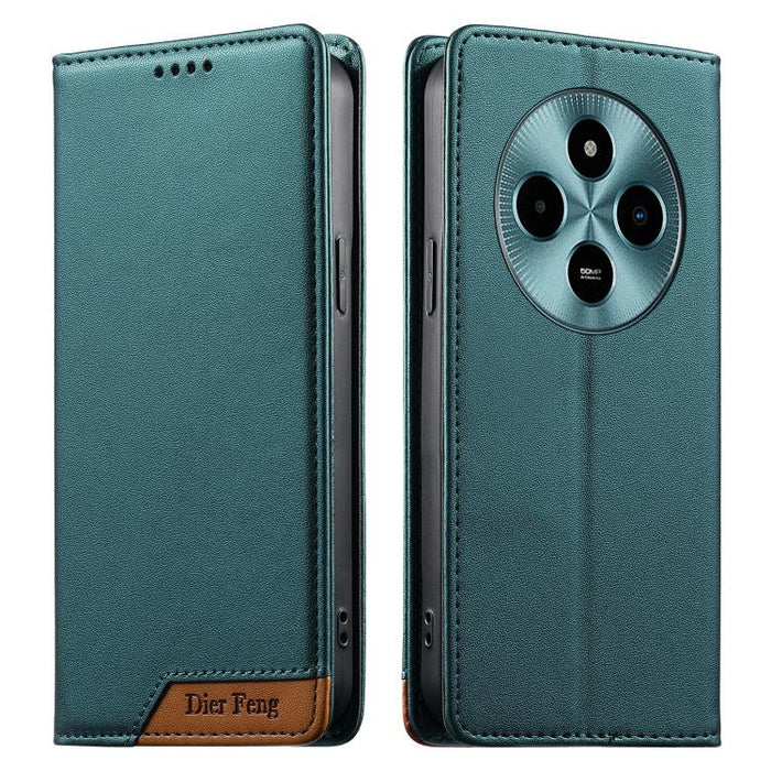 Funda para teléfono Dierfeng Splicing de cuero vegano con imán RFID resistente, For Xiaomi 17 Max 5G, For Xiaomi 17T Pro 5G, For Xiaomi 17T 5G, For Xiaomi Poco X8 Pro 5G / Redmi Turbo 5 5G, For Xiaomi 17 Ultra, For Xiaomi 17 Pro Max, For Xiaomi 17 Pro ...